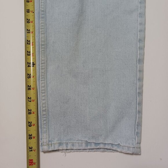 BDG Urban Outfitters High Rise Baggy Jeans Light Wash Distressed Ripped Size 29 - Picture 14 of 14